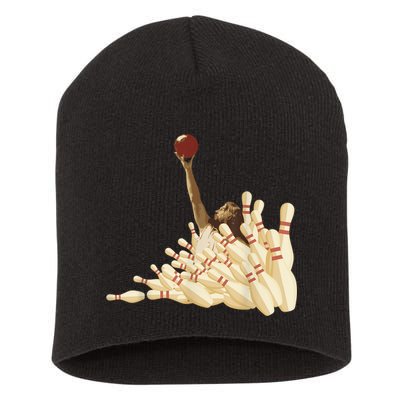 The Big Lebowski Bowling Pins Portrait Short Acrylic Beanie