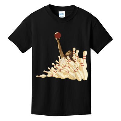 The Big Lebowski Bowling Pins Portrait Kids T-Shirt