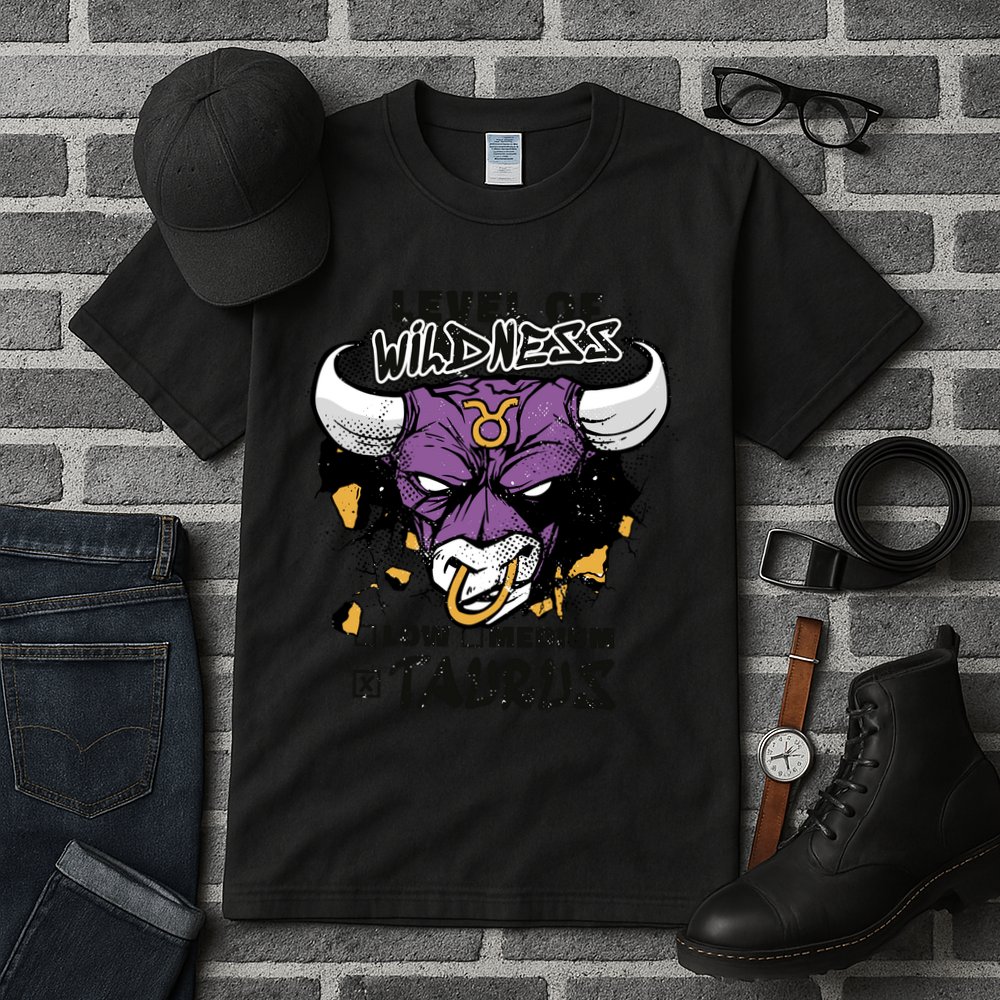Taurus Bull Level Of Wildness Tall T-Shirt