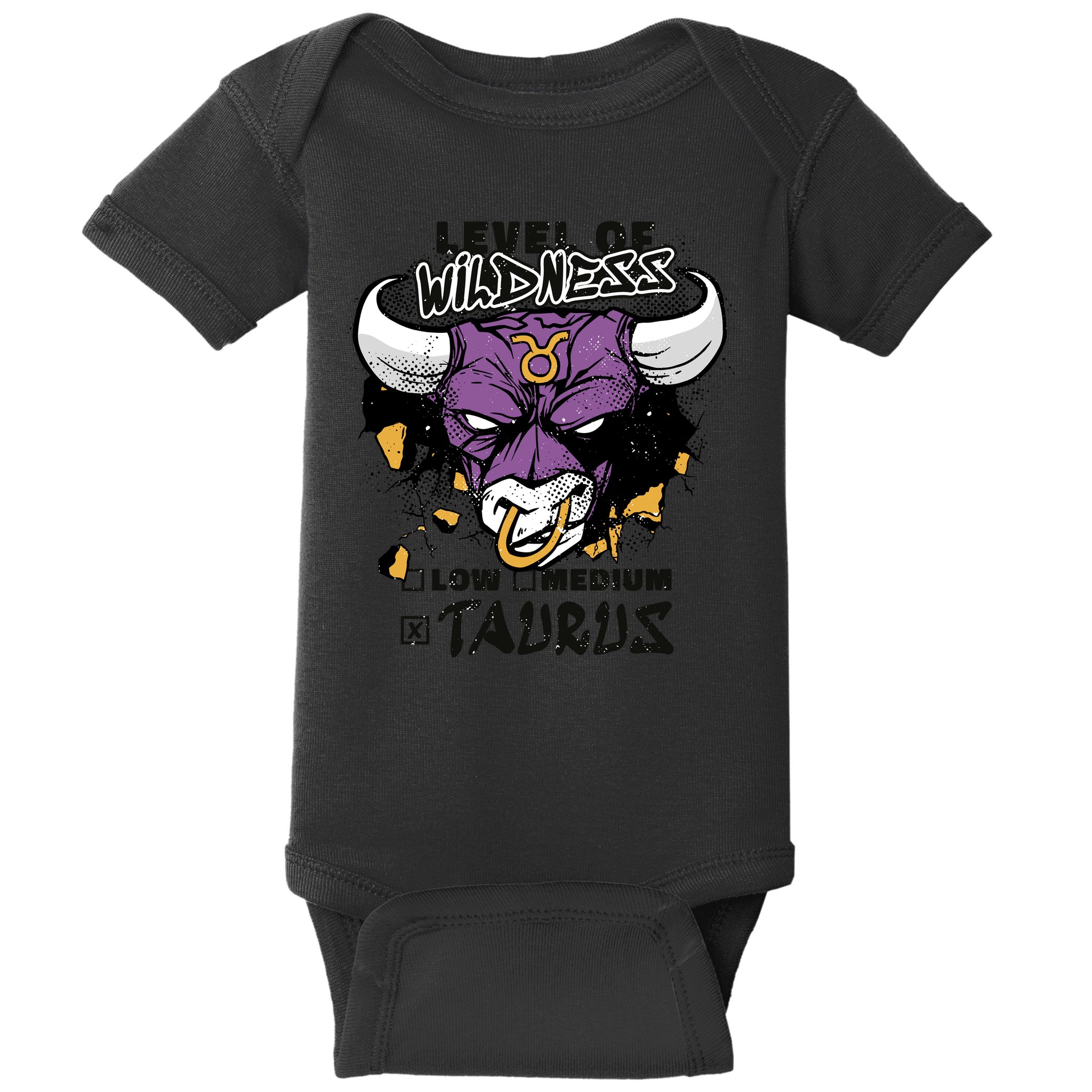 Taurus Bull Level Of Wildness Baby Bodysuit