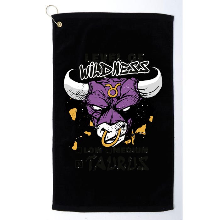 Taurus Bull Level Of Wildness Golf Towel