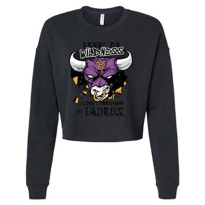 Taurus Bull Level Of Wildness Cropped Pullover Crew