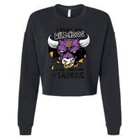 Taurus Bull Level Of Wildness Cropped Pullover Crew