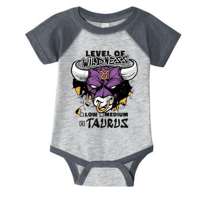 Taurus Bull Level Of Wildness Infant Baby Jersey Bodysuit