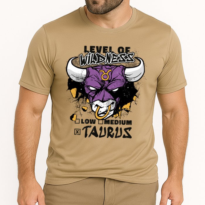 Taurus Bull Level Of Wildness Performance Shirt