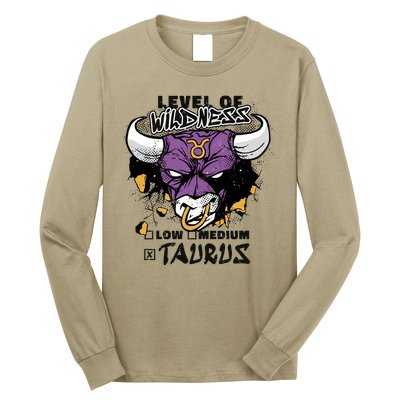 Taurus Bull Level Of Wildness Long Sleeve Shirt