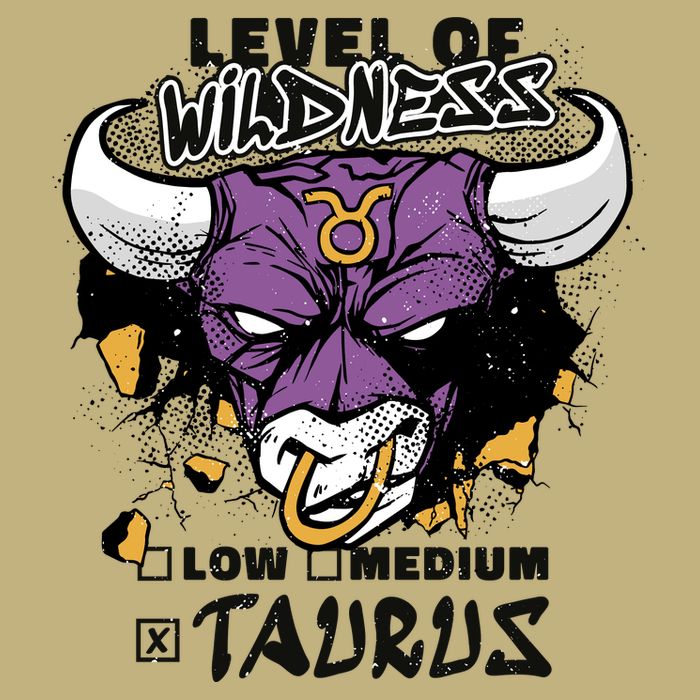 Taurus Bull Level Of Wildness Long Sleeve Shirt