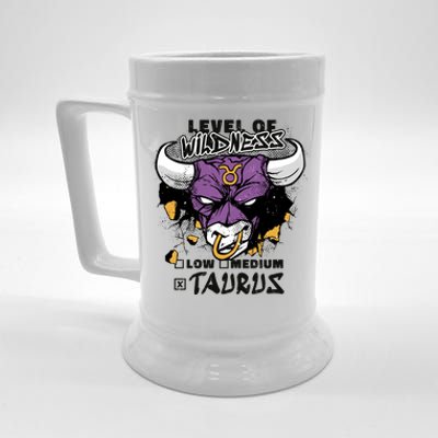 Taurus Bull Level Of Wildness Beer Stein