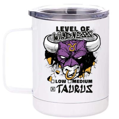 Taurus Bull Level Of Wildness 12 oz Stainless Steel Tumbler Cup