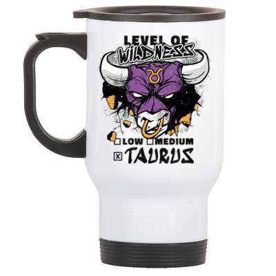 Taurus Bull Level Of Wildness Stainless Steel Travel Mug