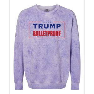 Trump Bulletproof Love And Support America Colorblast Crewneck Sweatshirt