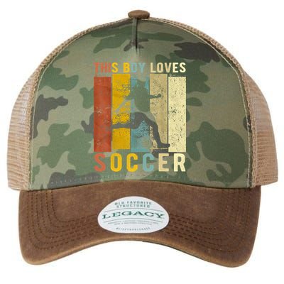 This Boy Loves Soccer Boy Soccer Legacy Tie Dye Trucker Hat