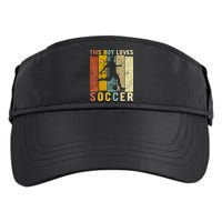 This Boy Loves Soccer Boy Soccer Adult Drive Performance Visor