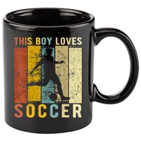 This Boy Loves Soccer Boy Soccer 11oz C Handle Ceramic Mug