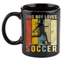 This Boy Loves Soccer Boy Soccer 11oz C Handle Ceramic Mug