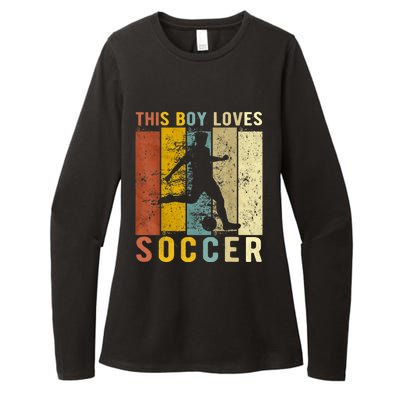 This Boy Loves Soccer Boy Soccer Womens CVC Long Sleeve Shirt