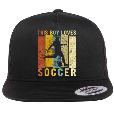 This Boy Loves Soccer Boy Soccer Flatbill Hat