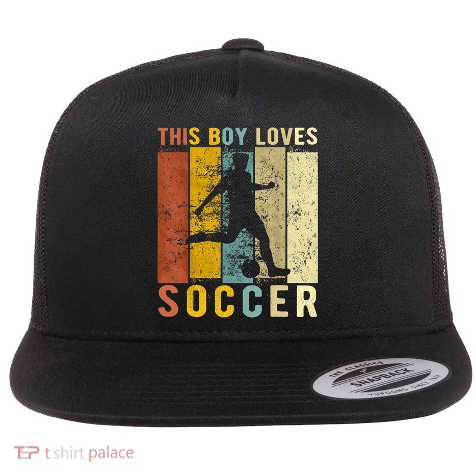 This Boy Loves Soccer Boy Soccer Flatbill Hat