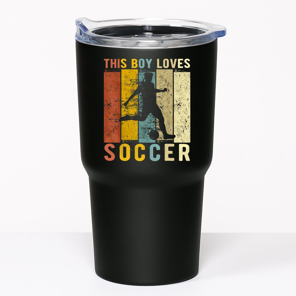This Boy Loves Soccer Boy Soccer Tumbler