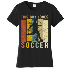 This Boy Loves Soccer Boy Soccer Women's T-Shirt