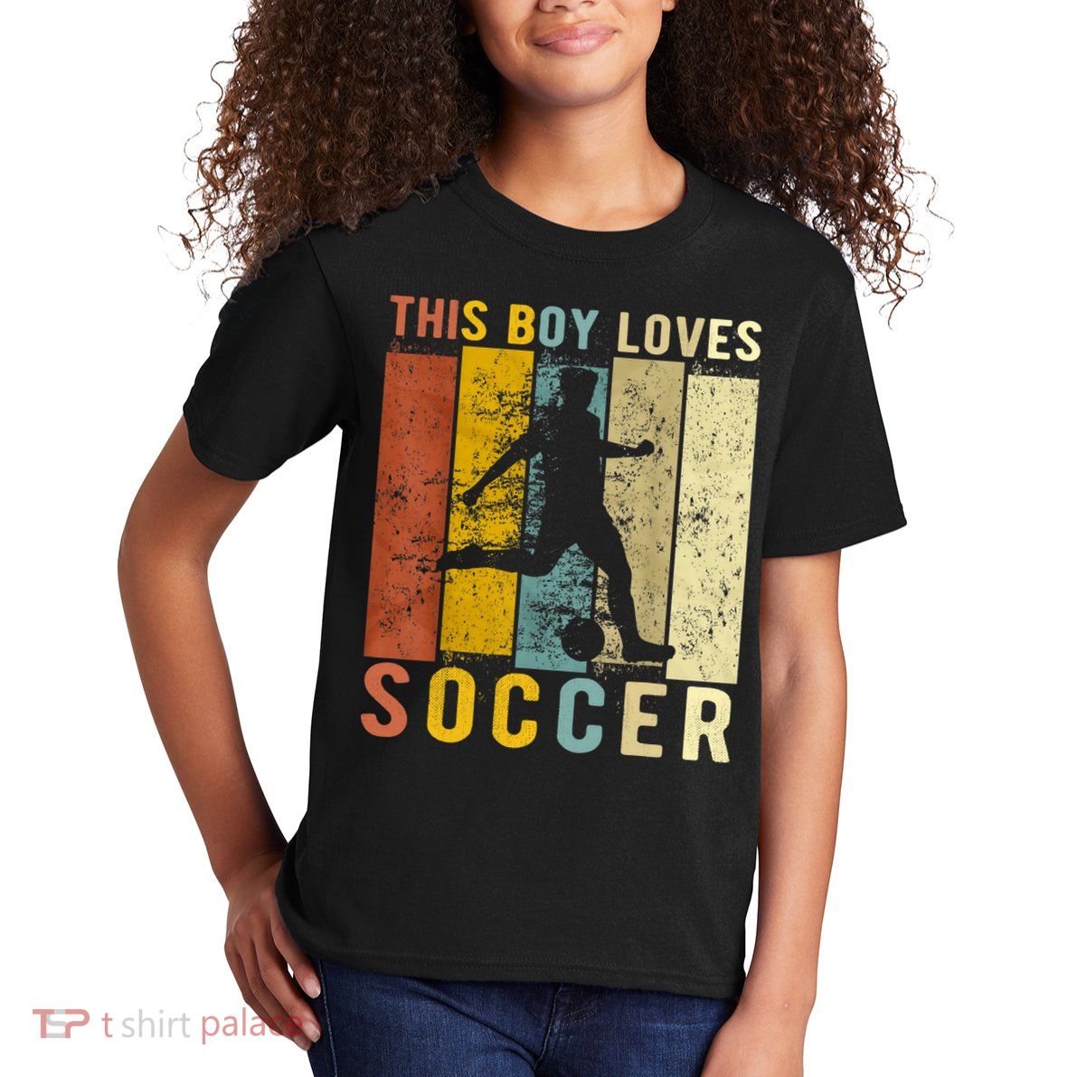 This Boy Loves Soccer Boy Soccer Kids T-Shirt