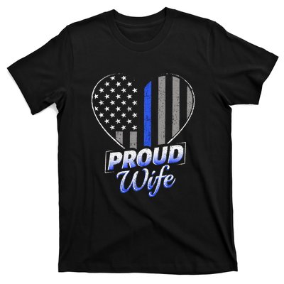 Thin Blue Line Flag Thin Blue Line Women Police Wife T-Shirt