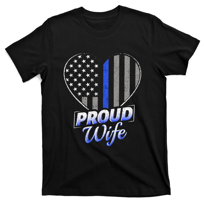 Thin Blue Line Flag Thin Blue Line Women Police Wife T-Shirt