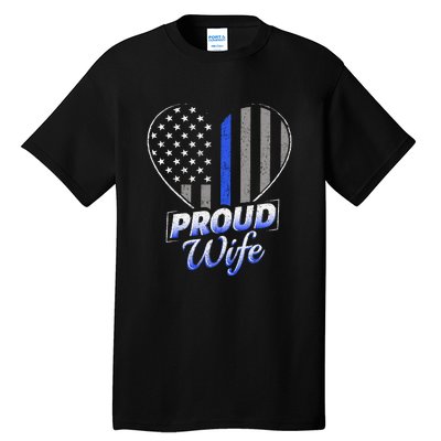 Thin Blue Line Flag Thin Blue Line Women Police Wife Tall T-Shirt