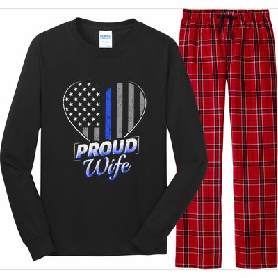 Thin Blue Line Flag Thin Blue Line Women Police Wife Long Sleeve Pajama Set