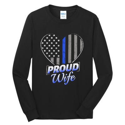 Thin Blue Line Flag Thin Blue Line Women Police Wife Tall Long Sleeve T-Shirt