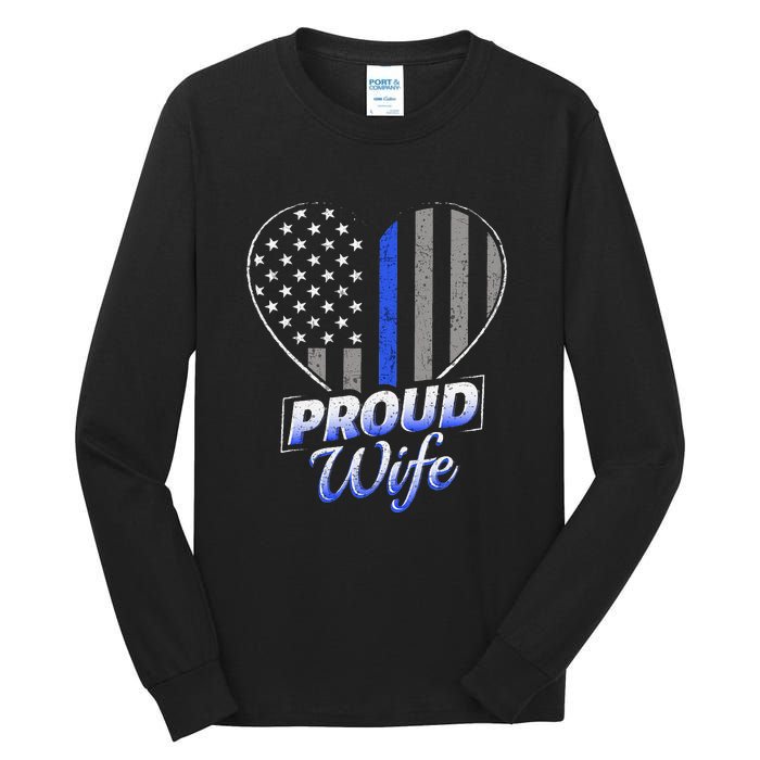 Thin Blue Line Flag Thin Blue Line Women Police Wife Tall Long Sleeve T-Shirt