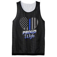 Thin Blue Line Flag Thin Blue Line Women Police Wife Mesh Reversible Basketball Jersey Tank