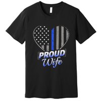 Thin Blue Line Flag Thin Blue Line Women Police Wife Premium T-Shirt