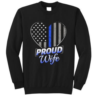 Thin Blue Line Flag Thin Blue Line Women Police Wife Tall Sweatshirt