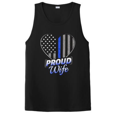 Thin Blue Line Flag Thin Blue Line Women Police Wife PosiCharge Competitor Tank