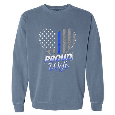 Thin Blue Line Flag Thin Blue Line Women Police Wife Garment-Dyed Sweatshirt