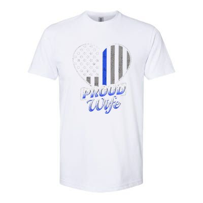 Thin Blue Line Flag Thin Blue Line Women Police Wife Softstyle CVC T-Shirt