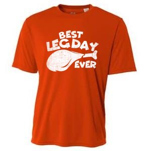 Thanksgiving Best Leg Day Ever Thanksgiving Family Gift Cool Gift Cooling Performance Crew T-Shirt