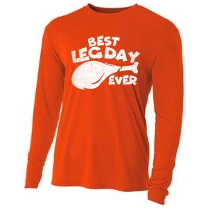 Thanksgiving Best Leg Day Ever Thanksgiving Family Gift Cool Gift Cooling Performance Long Sleeve Crew