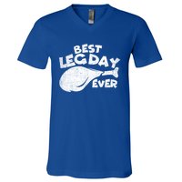 Thanksgiving Best Leg Day Ever Thanksgiving Family Gift Cool Gift V-Neck T-Shirt