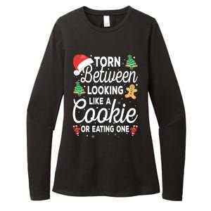 Torn Between Looking Like A Cookie And Eating One Xmas Santa Cute Gift Womens CVC Long Sleeve Shirt