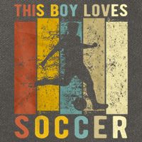 This Boy Loves Soccer Boy Soccer Cotton Canvas Backpack