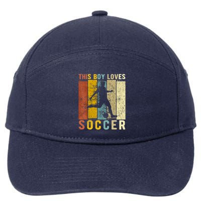 This Boy Loves Soccer Boy Soccer 7-Panel Snapback Hat