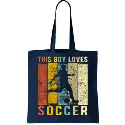 This Boy Loves Soccer Boy Soccer Tote Bag