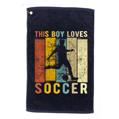 This Boy Loves Soccer Boy Soccer Golf Towel