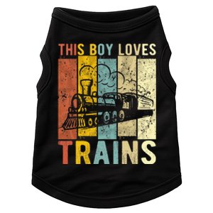 This Boy Loves Trains Gift Train Doggie Tank