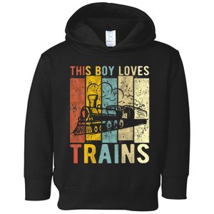 This Boy Loves Trains Gift Train Toddler Hoodie