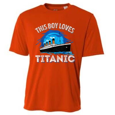 This Boy Loves Rms Titanic Just A Boy Who Loves Titanic Cooling Performance Crew T-Shirt