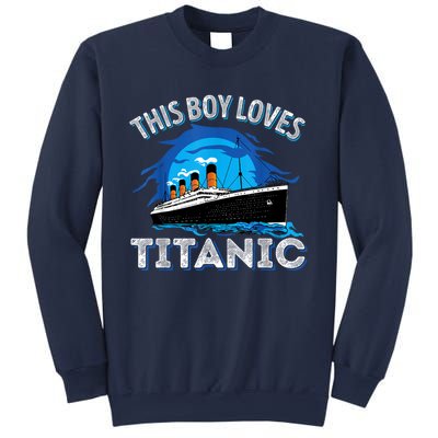 This Boy Loves Rms Titanic Just A Boy Who Loves Titanic Sweatshirt