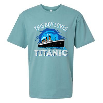 This Boy Loves Rms Titanic Just A Boy Who Loves Titanic Sueded Cloud Jersey T-Shirt